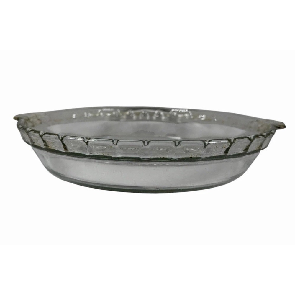 Pyrex Clear Glass Pie Plate Baking Deep Dish Pan - 9.5 Inch  Scalloped #229